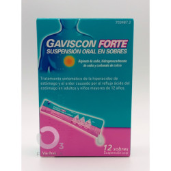 GAVISCON "FORTE" 12 SOBRES SUSPENSION ORAL 10 ML
