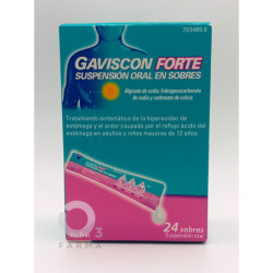 GAVISCON "FORTE" 24 SOBRES SUSPENSION ORAL 10 ML