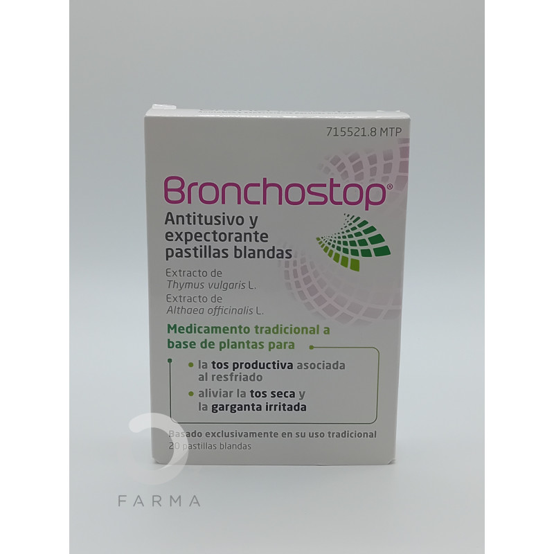 BRONCHOSTOP ANTITUSIVO Y EXPECTORANTE 20 PASTILL