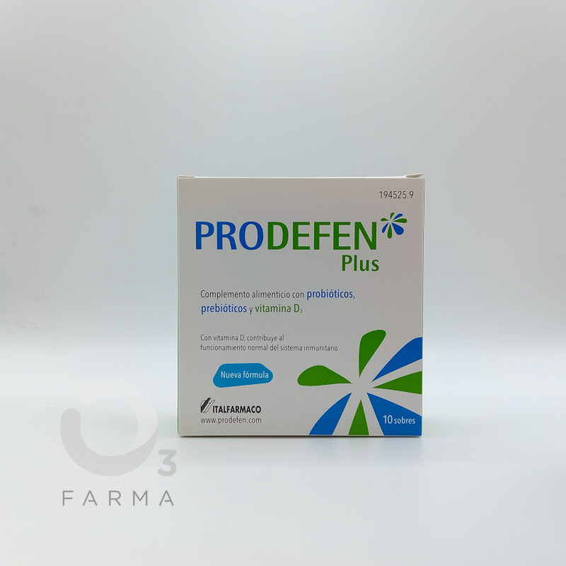 ProDefen Plus Probiótico, Prebiótico y Vitamina D3 10 Sobres