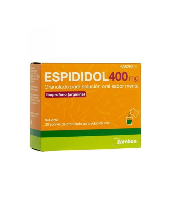 espididol 400mg, disminuye rápidamente cualquier tipo de inflamación y dolor.
