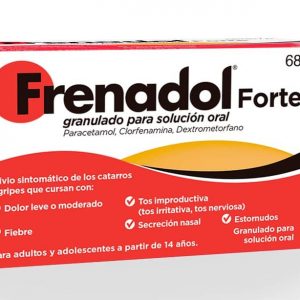 Frenadol forte es un antigripal que mejora los síntomas del resfriado, fiebre, tos y congestión nasal, para mayores de14años.