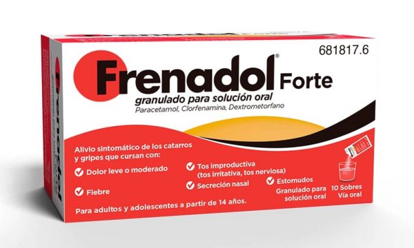 Frenadol forte es un antigripal que mejora los síntomas del resfriado, fiebre, tos y congestión nasal, para mayores de14años.