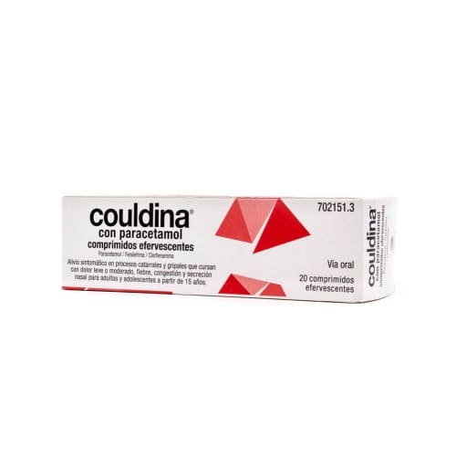 couldina es un antigripal que mejora los síntomas de resfriados y gripes; fiebre, dolor, secreción y congestión nasal.