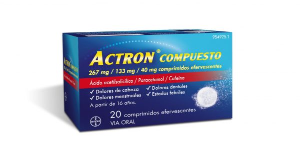 Actron es un medicamento que se utiliza para tratar el dolor de cabeza. Recomendamos usarlo de una forma puntual.