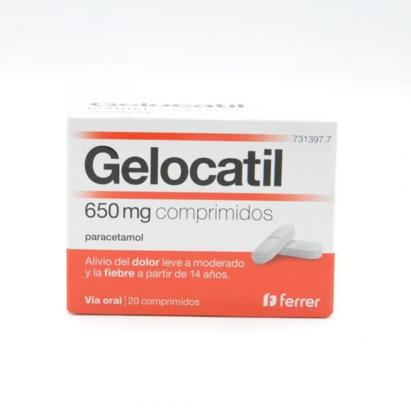 gelocatil 650 mg, proporciona un alivio rápido los de síntomas como dolor de cefalea, fiebre y dolor localizado.